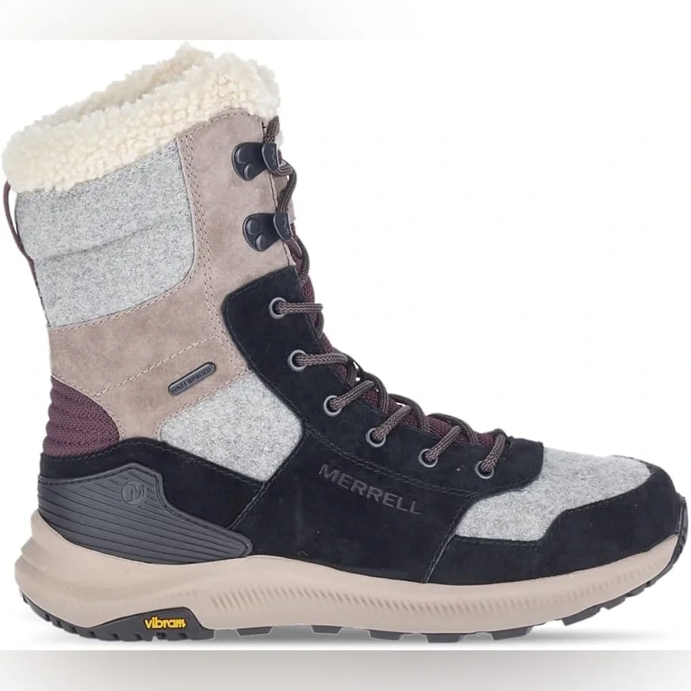 MERRELL Women’s Ontario Tall Polar Waterproof Winter Boots 6